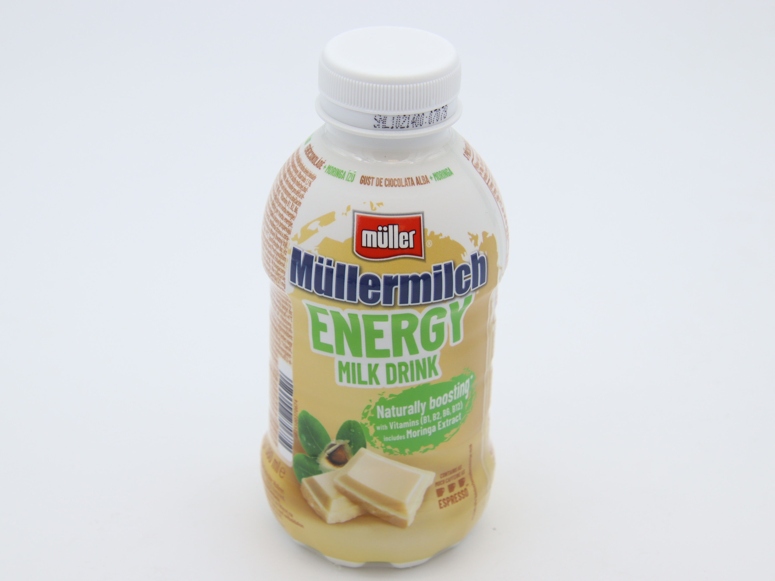 Energy mléčný nápoj 380ml: Müllermilch - bílá čokoláda